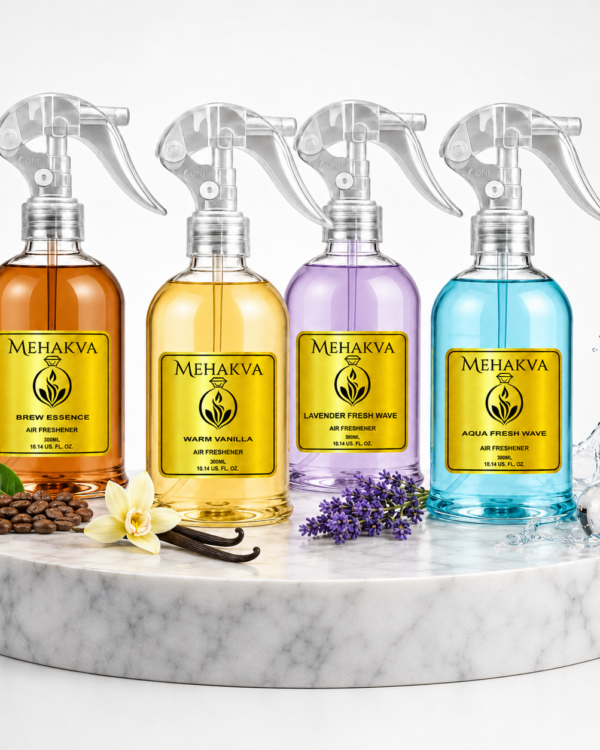 (Pack of 4) Air Freshener Combo Pack (Coffee, Vanilla, Aqua & Lavender) - 300ml x 4